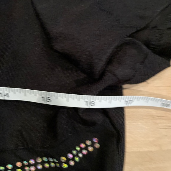 NWT Shein SXY Curve Black Rhinestone Bodysuit Plus Size 2X Bling - Picture 9 of 11